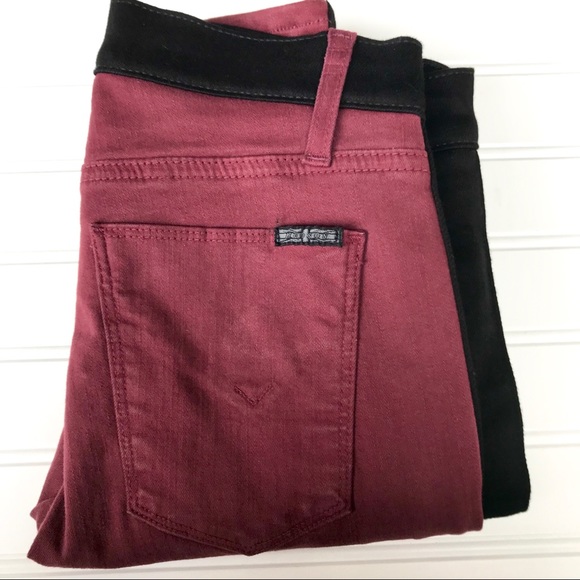 Hudson LeeLoo Super Skinny Tuxedo Pants Maroon, 24 - Picture 8 of 8